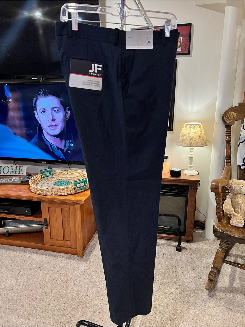 NWT JF J Ferrar Navy Men's Dress Pants 34x32
